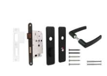 Afbeeldingen van Oxloc WC/badkamer set zwart binnendeurbeslag