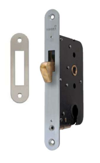 Afbeeldingen van Mauer Schuifdeurslot pc55 1500/50 roestvaststaal m/sluitplaat