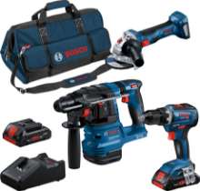 Afbeeldingen van *Bosch accu combiset 18V-4Ah 3-delig in tas